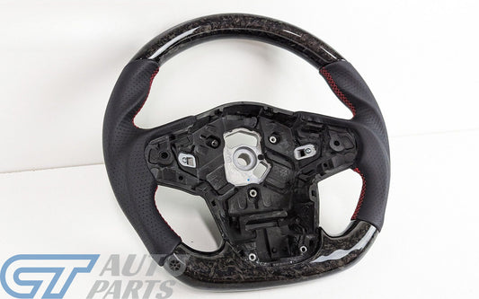 Toyota – Leather red stitching steering wheel